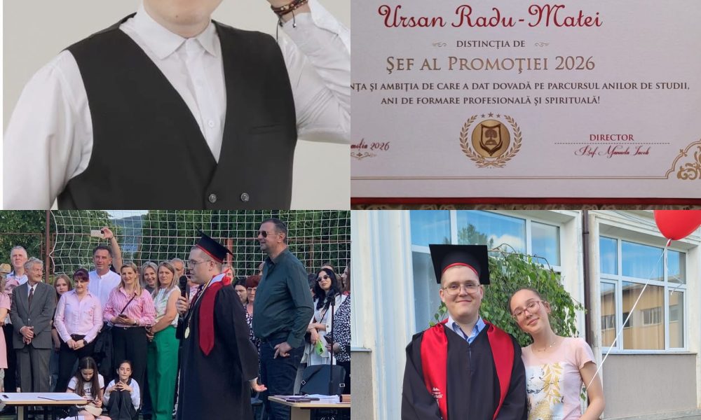 Media 10 și titlul de șef de promoție la Colegiul Național „Cuza Vodă” Huși. Performanța unui elev care confirmă valoarea școlii hușene