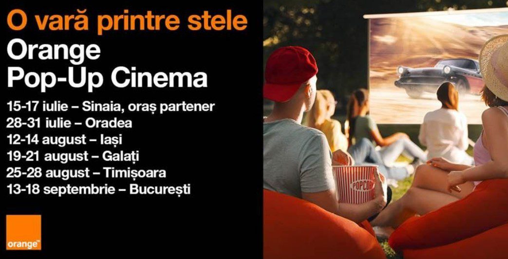 orange pop-up cinema