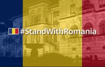 fundal #StandWithRomania