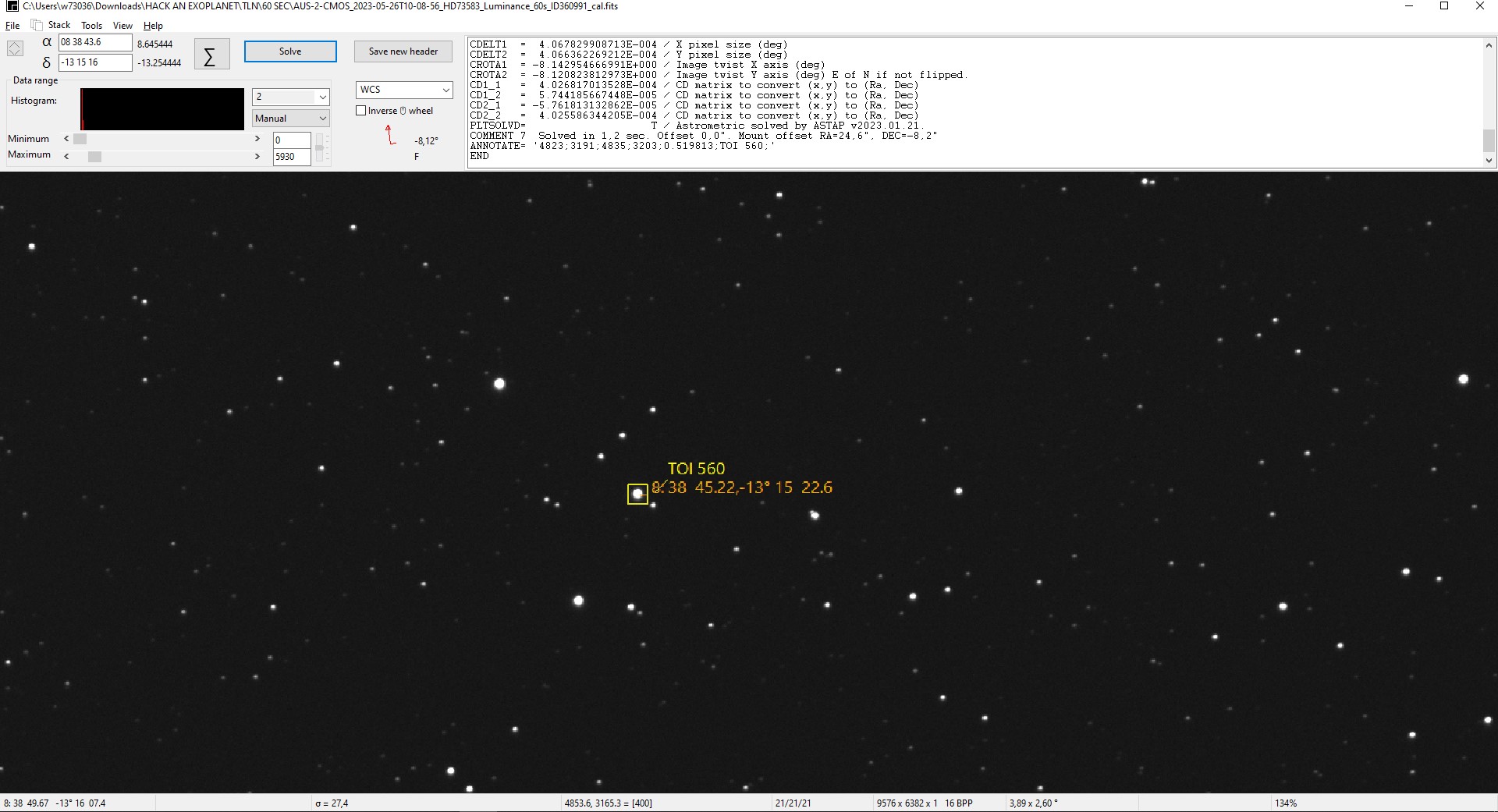HACK AN EXOPLANET de echipa Astroclubului București