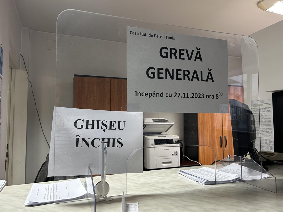 Casa de Pensii Timiș, în grevă generală! Activitățile la punctele locale din zona Lugoj-Făget-Buziaș, suspendate