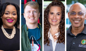 portraits of 4 NASA Stennis employees arranged in a grid