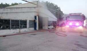 Incendiu la o hală de păsări din Roșiești