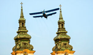 Dezinsecția aeriană la Lugoj, în a doua decadă a lunii iunie