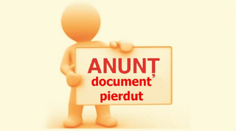 ANUNȚ PUBLIC – Pierdere certificat de ambarcațiune!