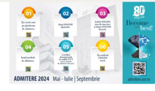 UVT pune la dispoziție peste 10.000 de locuri, în cadrul procesului de admitere din anul 2024! Peste 4.300 de locuri sunt bugetate