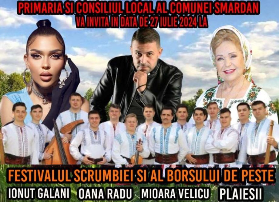 Festivalul Scrumbiei și Borșului de Pește Smârdan – 27 iulie 2024