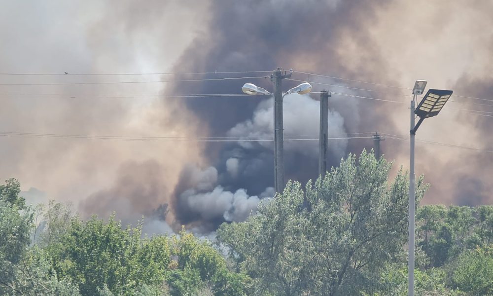 Incendii pe aproximativ 50 de hectare de vegetaţie uscată în mai multe zone din județ