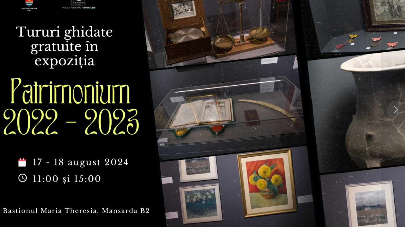 Un weekend plin de expoziții și tururi ghidate, pregătit de Muzeul Național al Banatului! Hai și tu să arunci o privire către istorie și artă