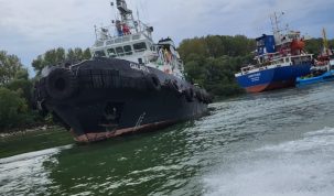 HOPTERIX, sub pavilion Barbados eșuată la Mila 17 pe canalul Sulina!