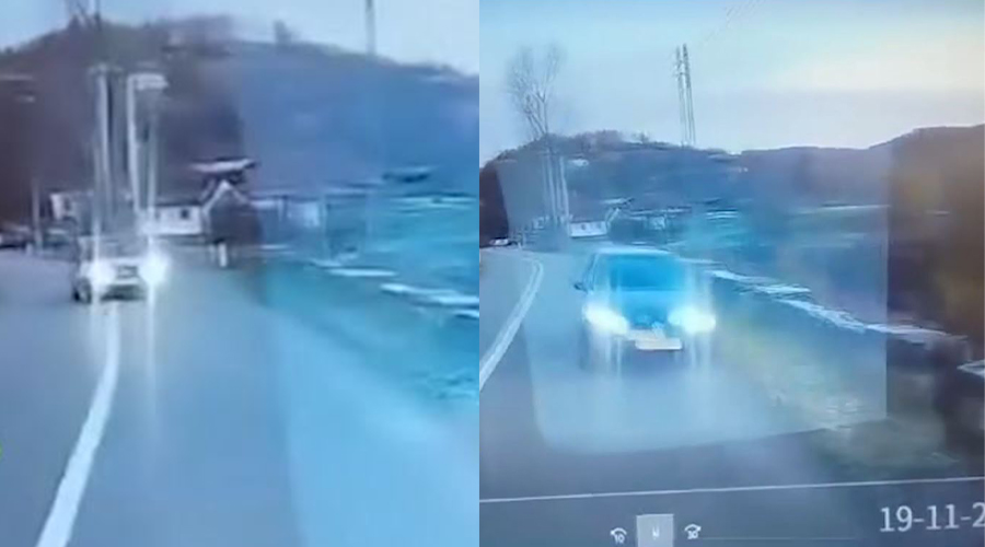 Video: A fost filmat momentul în care o mașină intră în plin, într-un microbuz cu elevi