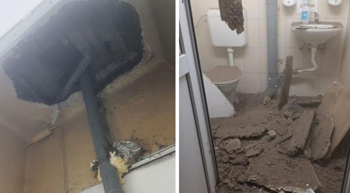 Tavan prăbușit, la Maternitatea Odobescu din Timișoara! Nou născuții au fost mutați la alt spital, iar nașterile au fost direcționate spre Bega!
