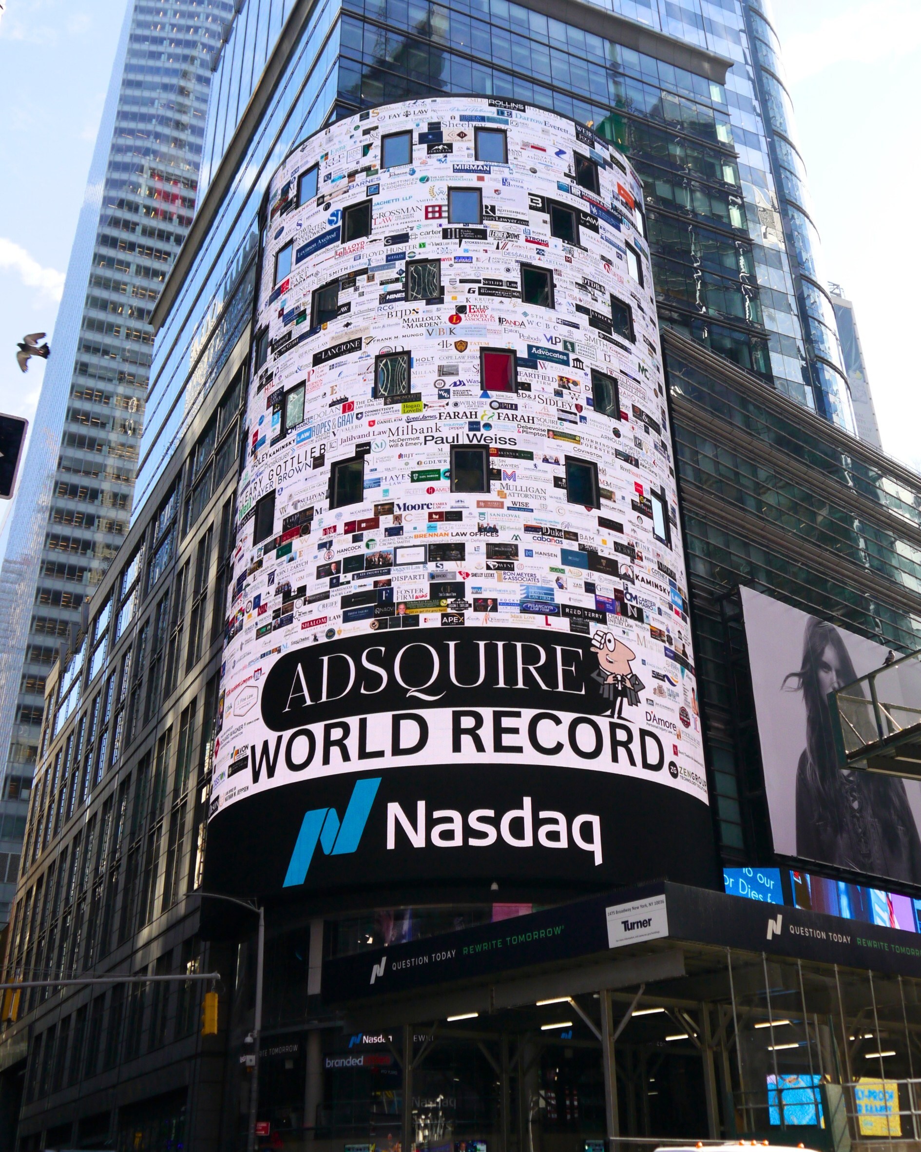 ADSQUIRE Breaks World Record for Most Law Firms on a Single Billboard