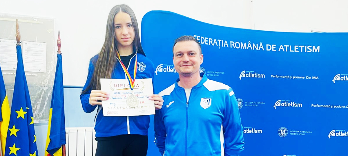 Natalia Dragoș, vicecampioană națională la 60 de metri garduri