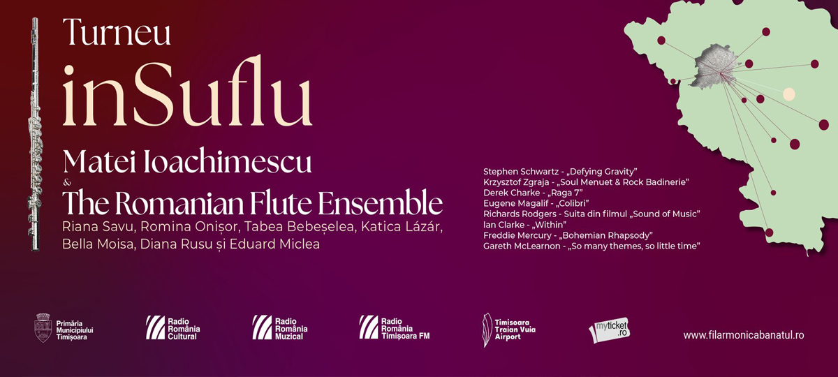 Renumitul flautist Matei Ioachimescu și The Romanian Flute En­semble invită publicul lugojean la o experiență plină de emoție