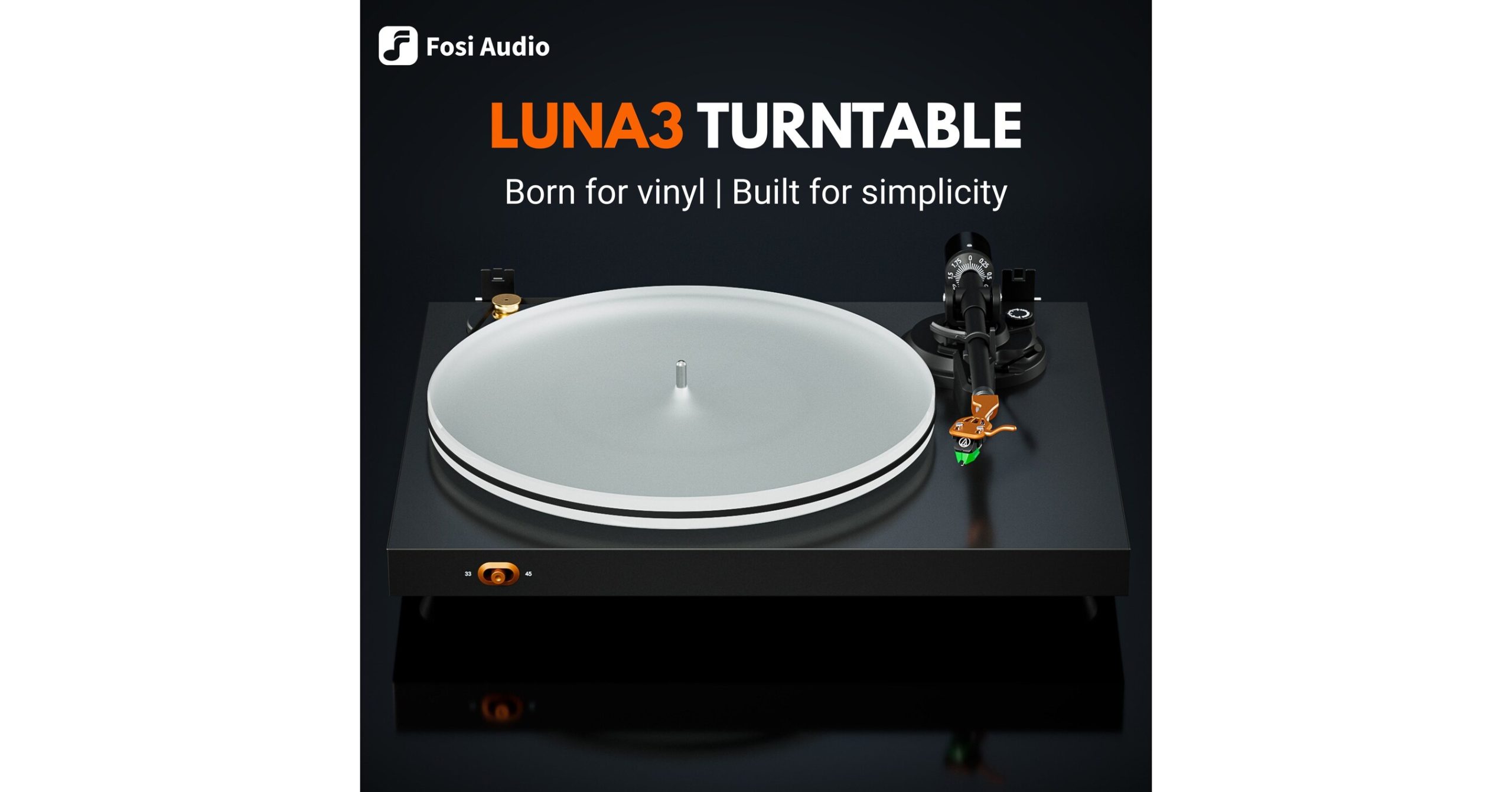 Fosi Audio Launches Its First-Ever Turntable -- Luna3