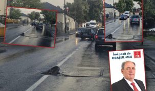 „Îmi pasă de orașul meu” – dar șoferii zboară peste capace de canal pe străzile din Huși – stiriest.ro