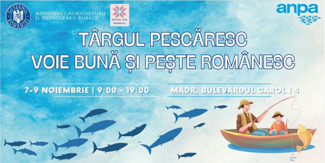 Cinci producători din Județul Tulcea la „Târgul Pescăresc – voie bună și pește românesc”