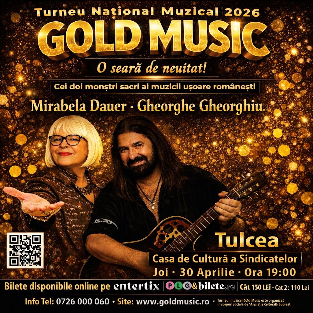 Mirabela Dauer și Gheorghe Gheorghiu în spectacol la Tulcea!