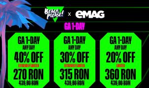 Bilete Beach, Please! cu până la 50% reducere, exclusiv pe eMAG, disponibile timp de 3 zile
