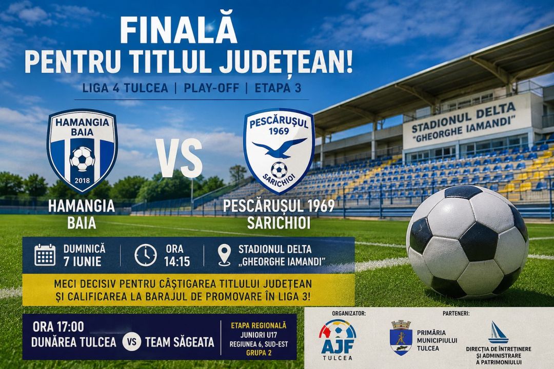 Finală pentru titlul județean pe Stadionul Delta