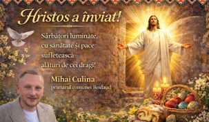 ”Hristos a înviat!” vă transmite primarul comunei Beidaud, Mihai Culina