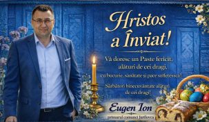 Eugen Ion, primarul comunei Jurilovca, vă urează Paște fericit alături de familie!