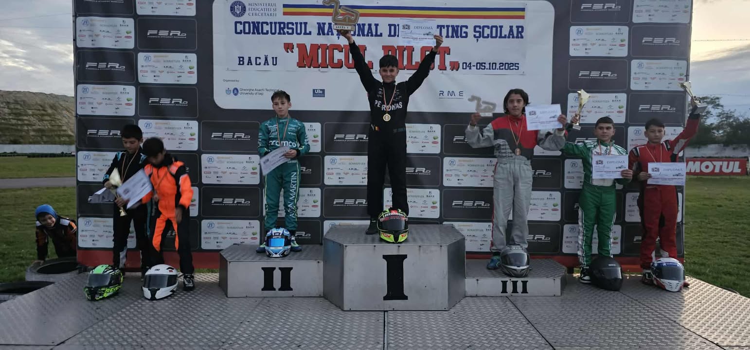 Bronz naţional pentru lugojeanul David Berwanger la Campionatul de Karting Școlar ”Micul Pilot”